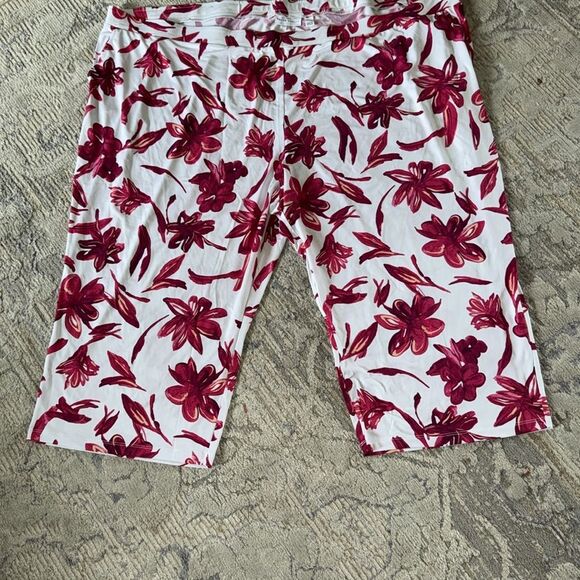 Susan Graver Rose pink Floral Capris 5xp NIP/NWOT - Picture 4 of 10